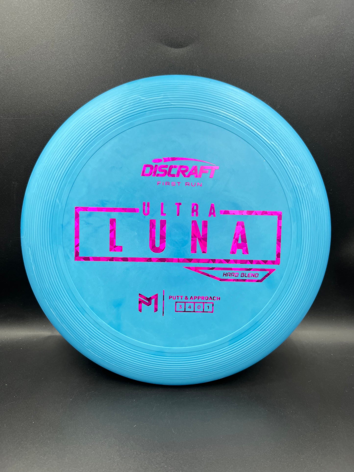 Discraft Paul McBeth First Run UltraLuna - Hard Putter Blend Blue Pink Shatter - 174g