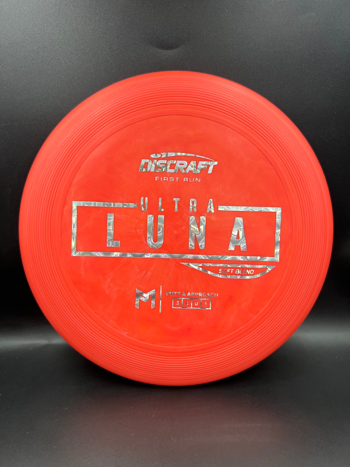 Discraft Paul McBeth First Run UltraLuna - Soft Putter Blend Peach Pink PM Holo - 173g