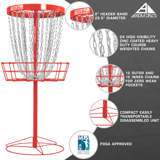 Axiom Pro | Colorful Portable Practice Disc Golf Basket
