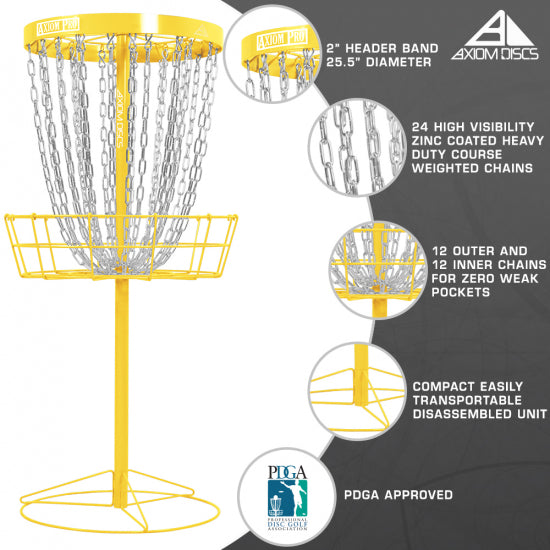 Axiom Pro | Colorful Portable Practice Disc Golf Basket