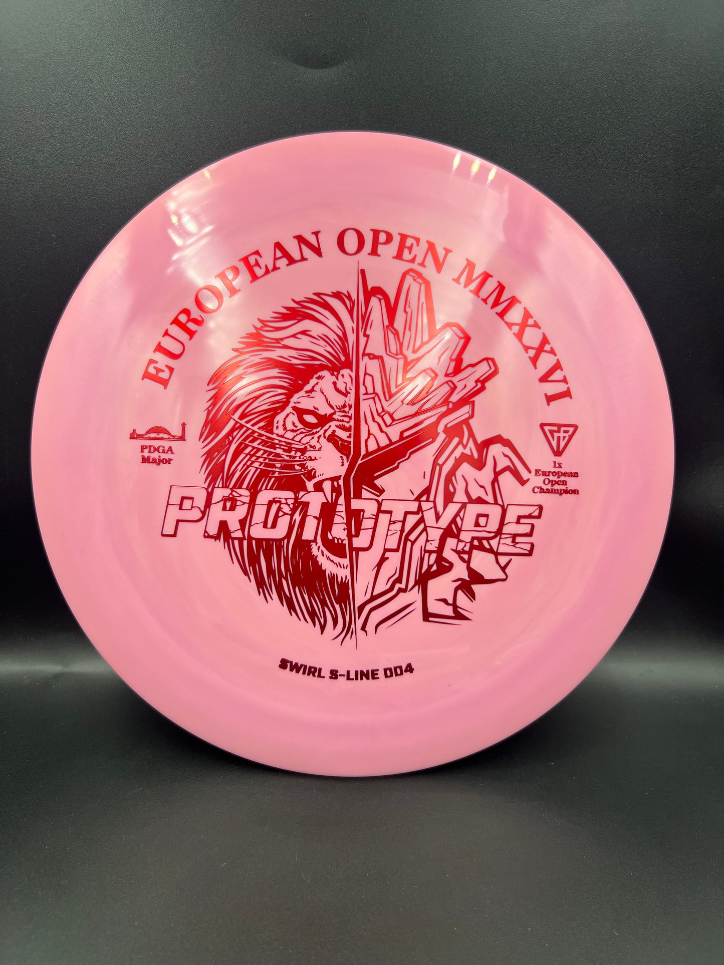 Discmania Prototype S-Line Swirl DD4 Pink Red Stamp - 175g