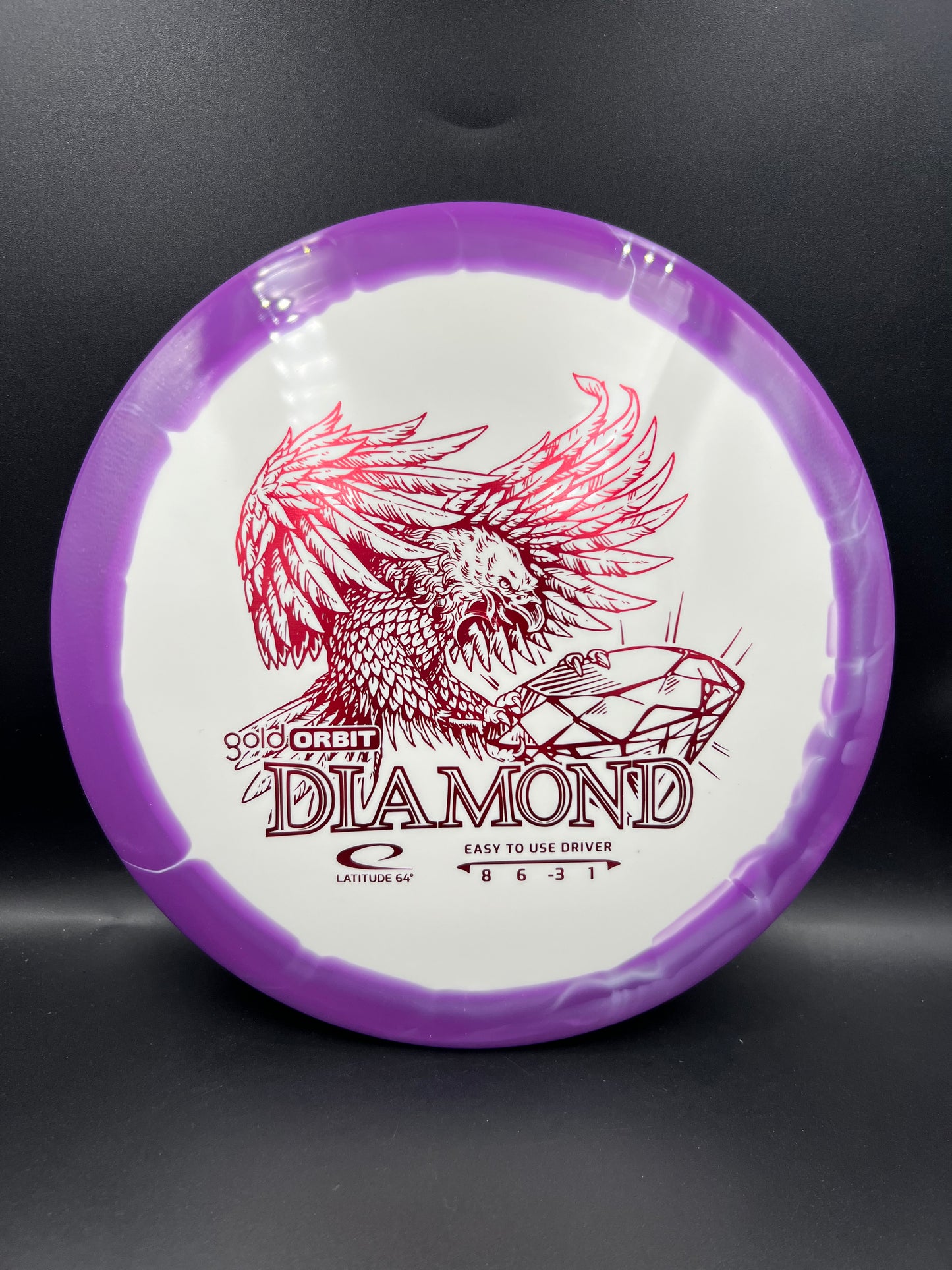 Latitude 64 Gold Orbit Diamond Purple Red Stamp - 156g
