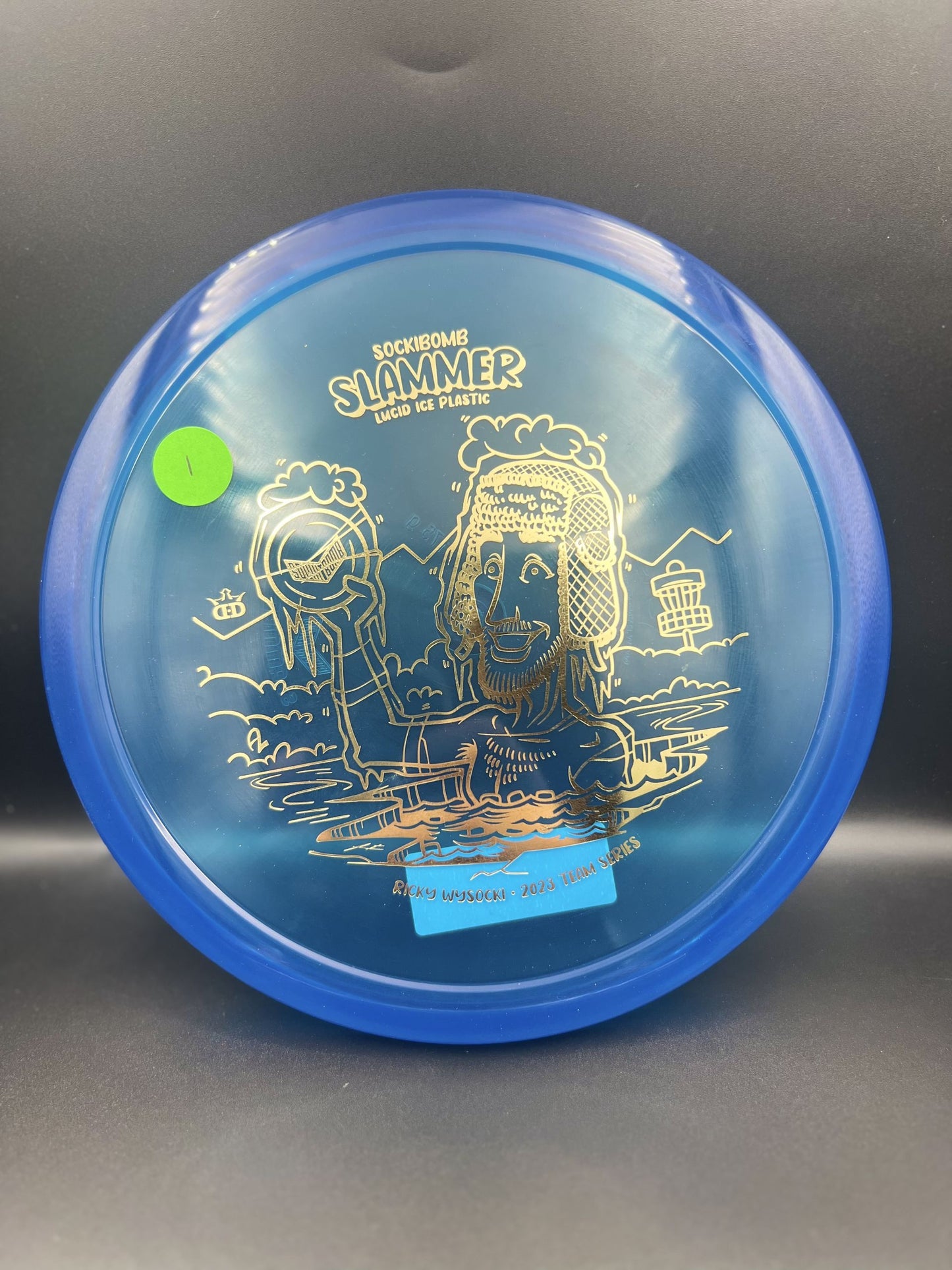 Dynamic Discs Ricky Wysocki 2023 Team Series Lucid Ice Slammer 1) Dark Blue 175g