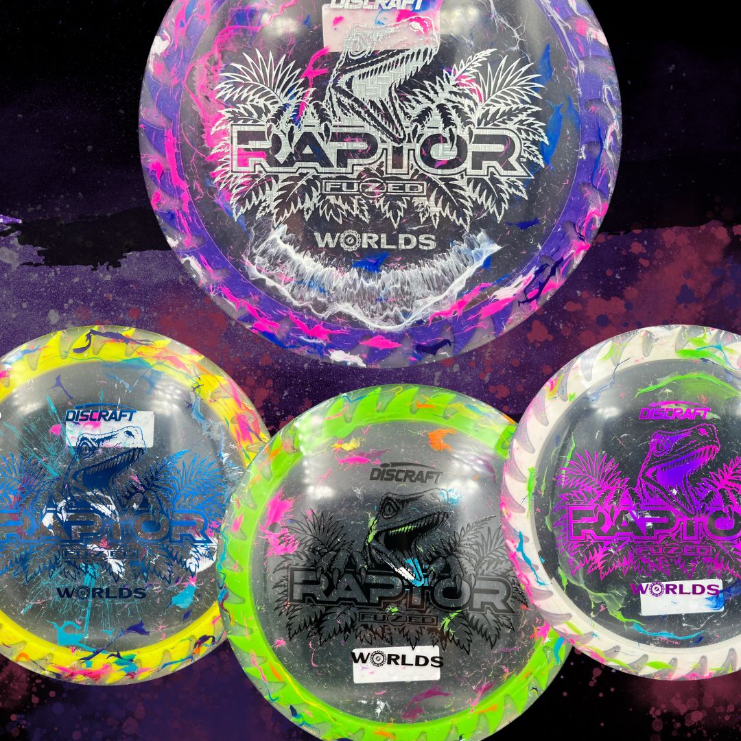 Discraft Raptor collection page graphic featured the new Fuzed Raptors.