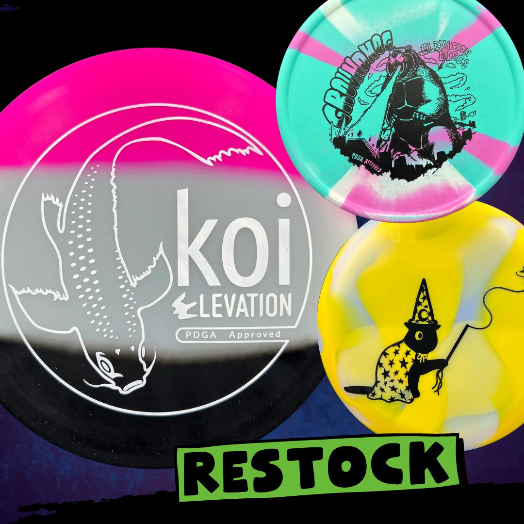 Elevation Disc Golf discs in flexible, grippy rubber blends