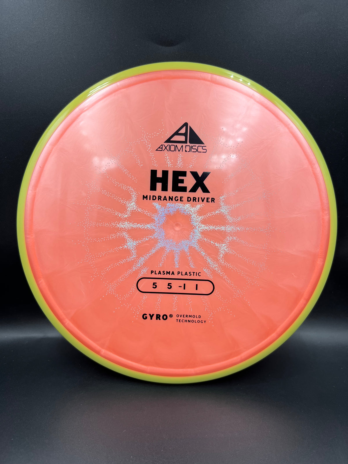 Axiom Plasma Hex Peachy Pink Yellow Green Rim - 176g