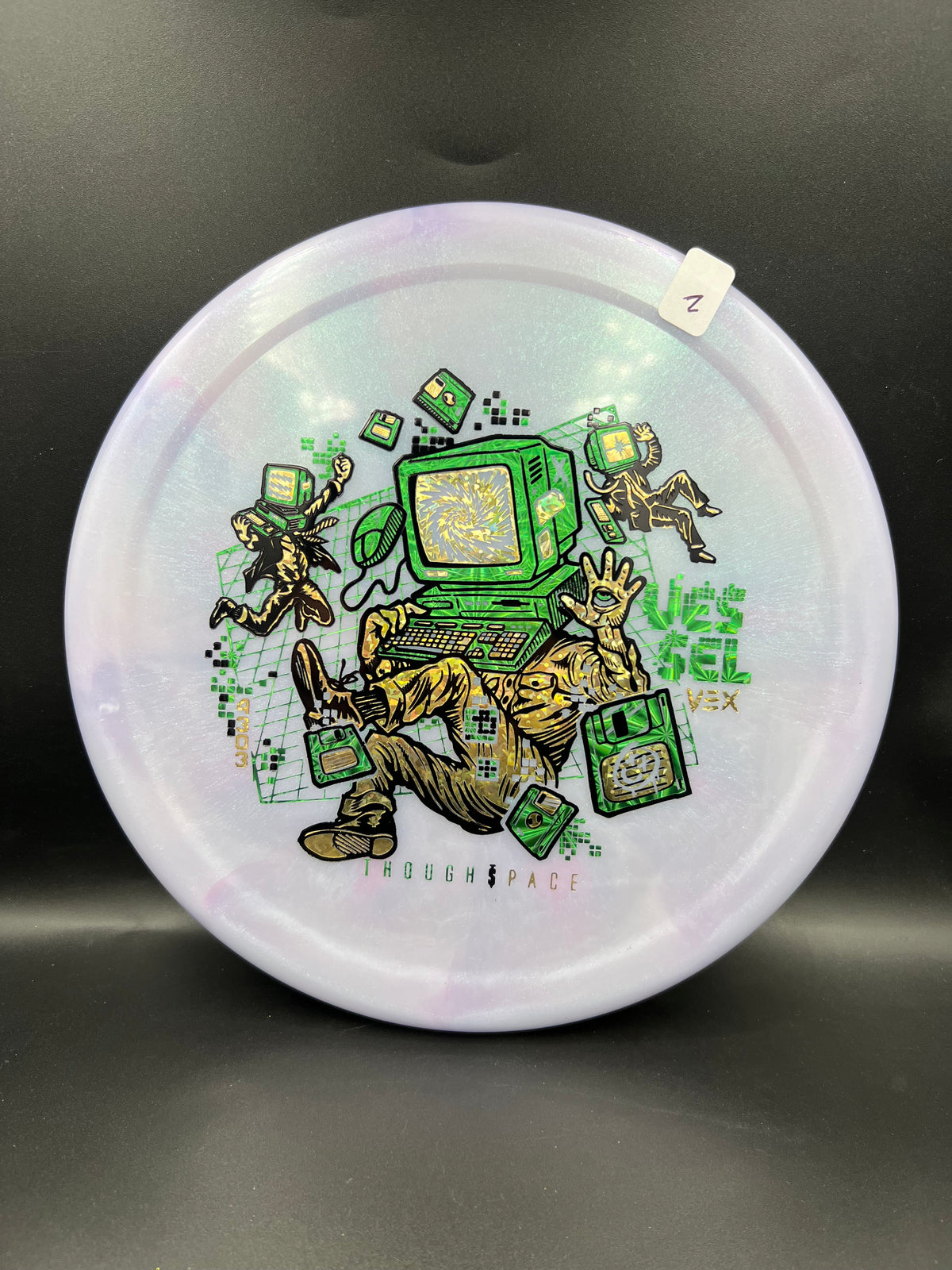 Thought Space Vex Vessel Light Purple Green Gold (2) - 172g