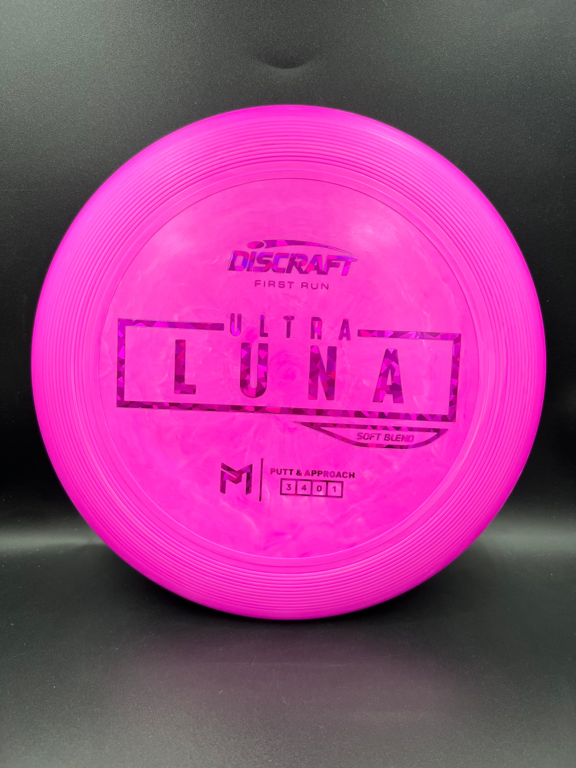 Discraft Paul McBeth First Run UltraLuna - Soft Putter Blend Pink Pink Shatter - 166g
