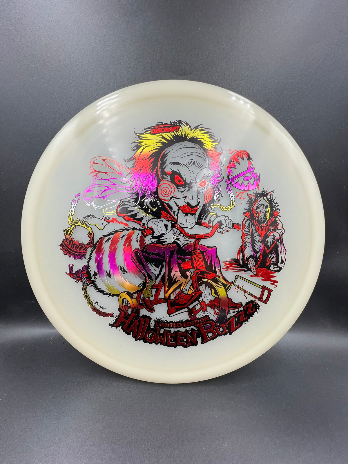 Discraft 2026 Mega Glo Halloween Buzzz Red Multi Color - 173g-174g
