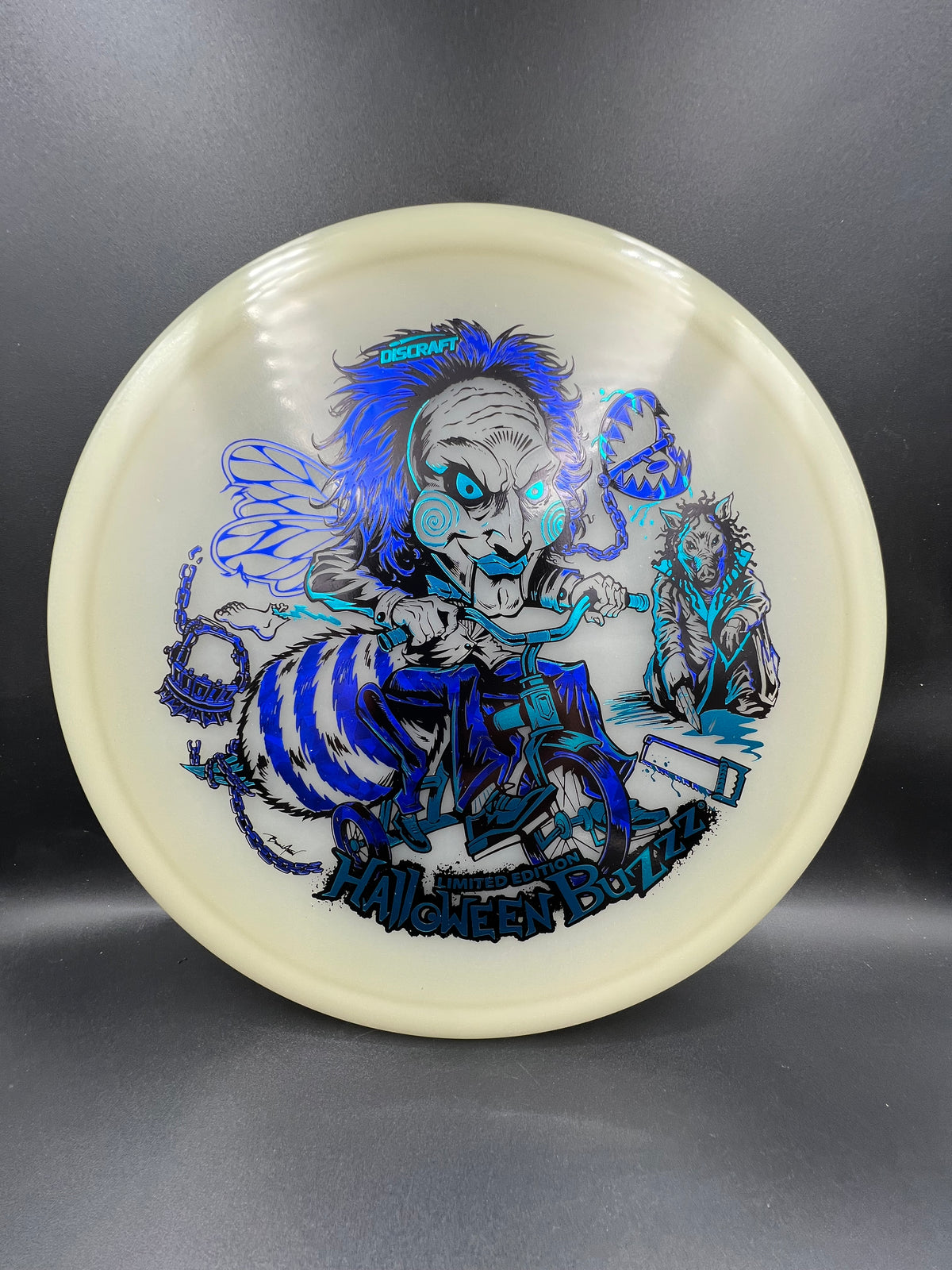 Discraft 2026 Mega Glo Halloween Buzzz Double Blue - 177g+