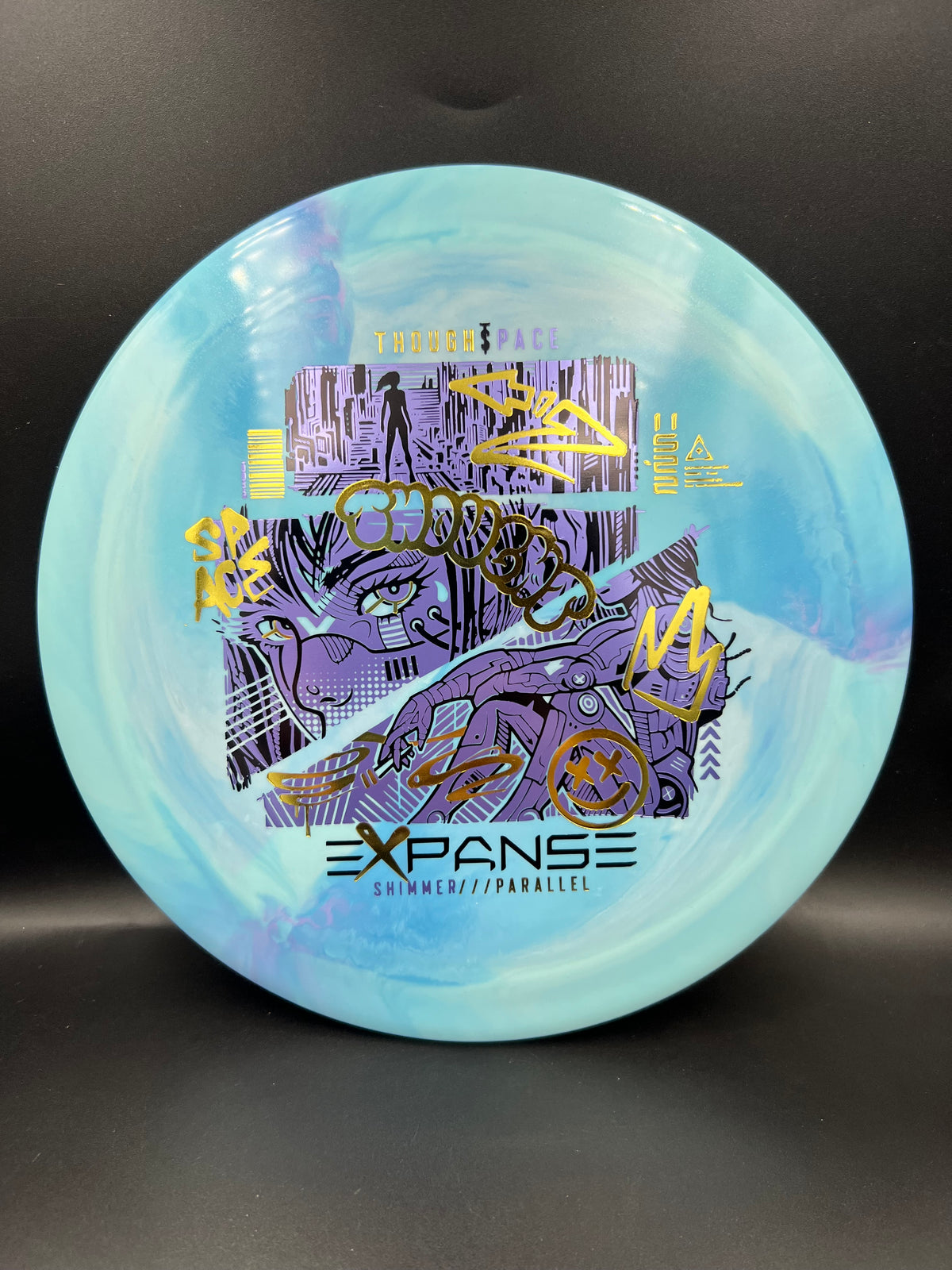 Thought Space Shimmer Parallel Expanse Sky Blue Purple Gold - 173g