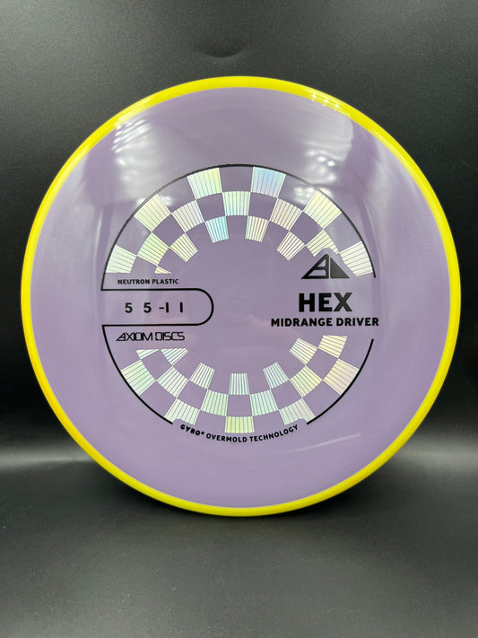 Axiom Neutron Hex Purple Yellow Rim - 174g