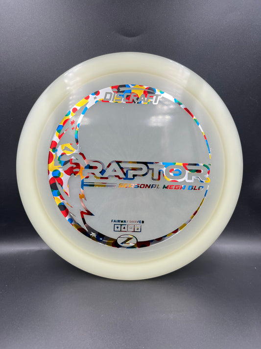 Discraft Mega Glo Raptor Wonderbread Stamp - 170g-172g