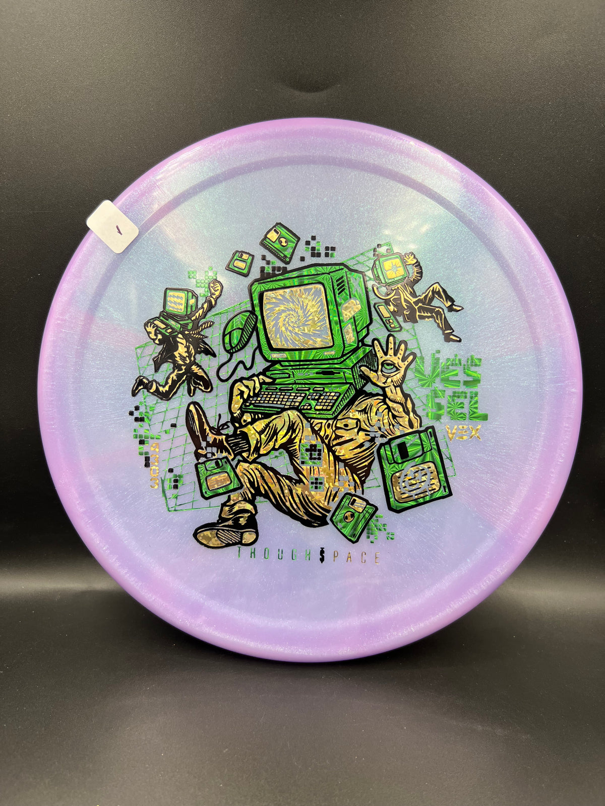 Thought Space Vex Vessel Purple Green Gold (1) - 172g