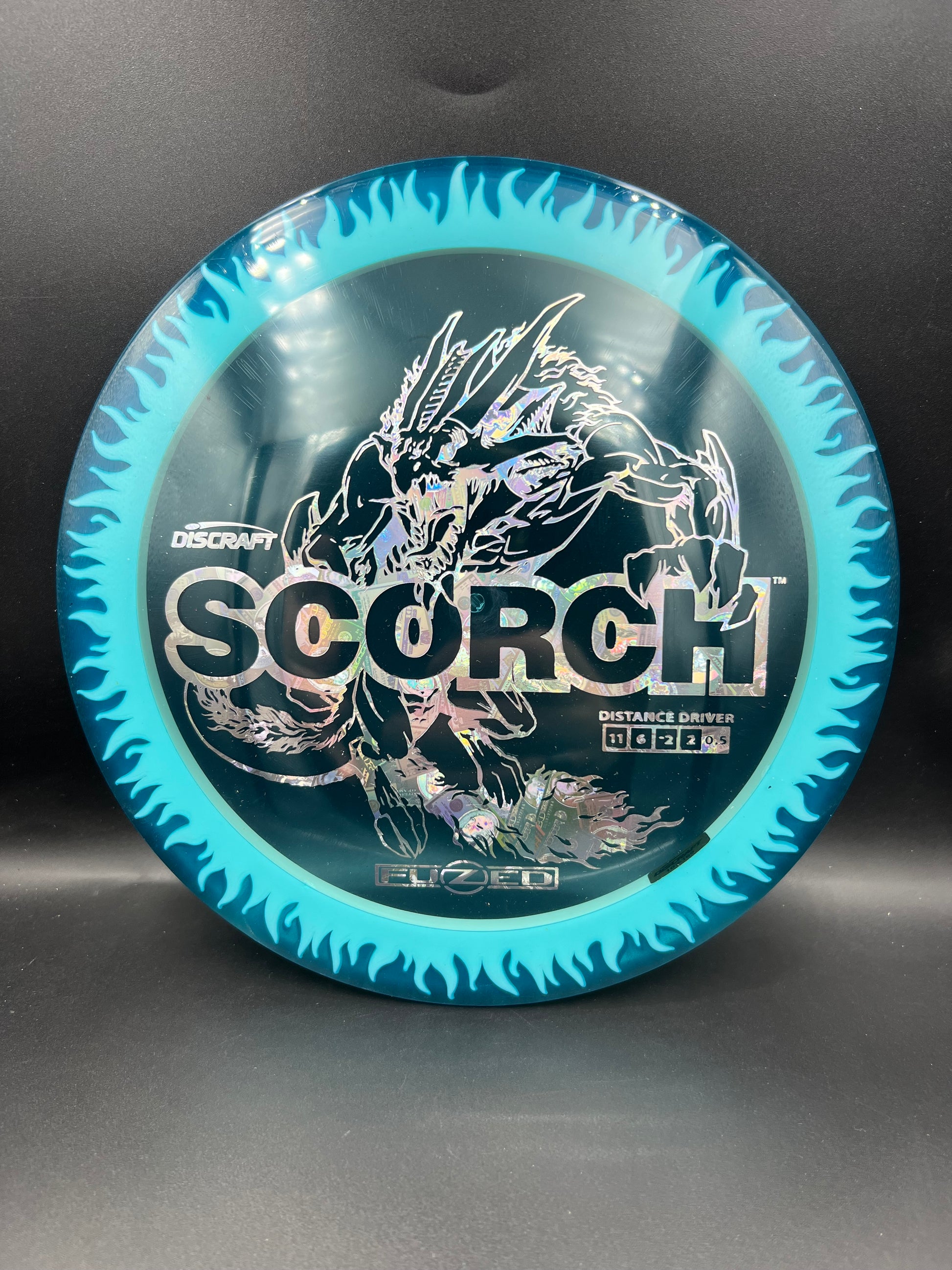 Discraft Fuzed Scorch Blue White Back Flame Money - 167g-169g