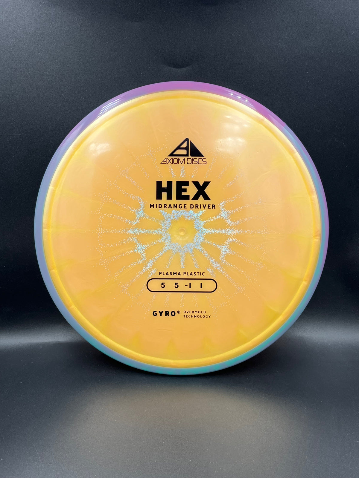 Axiom Plasma Hex Light Orange Blurple Rim - 169g