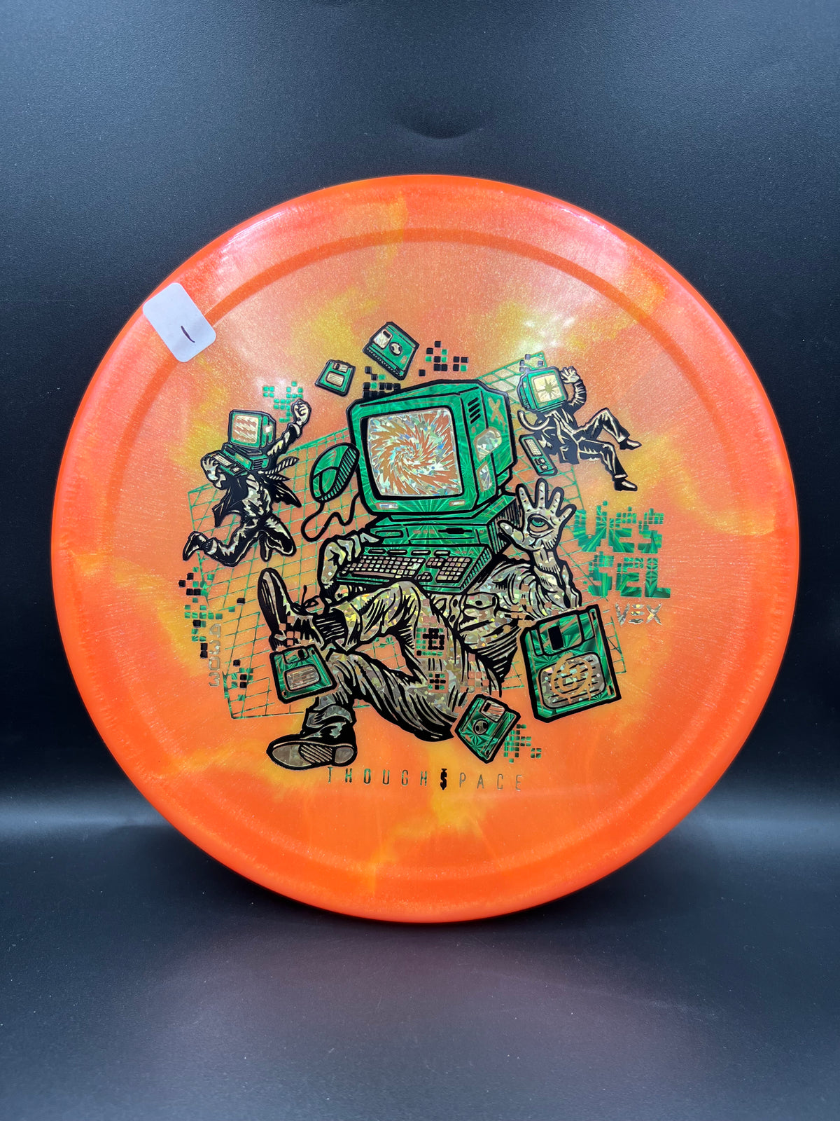 Thought Space Vex Vessel Orange Green Gold (1) - 172g