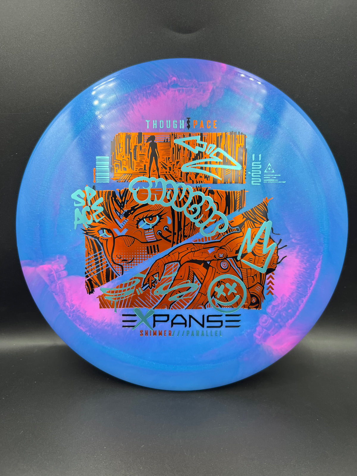 Thought Space Shimmer Parallel Expanse Blue Pink Orange Blue - 172g