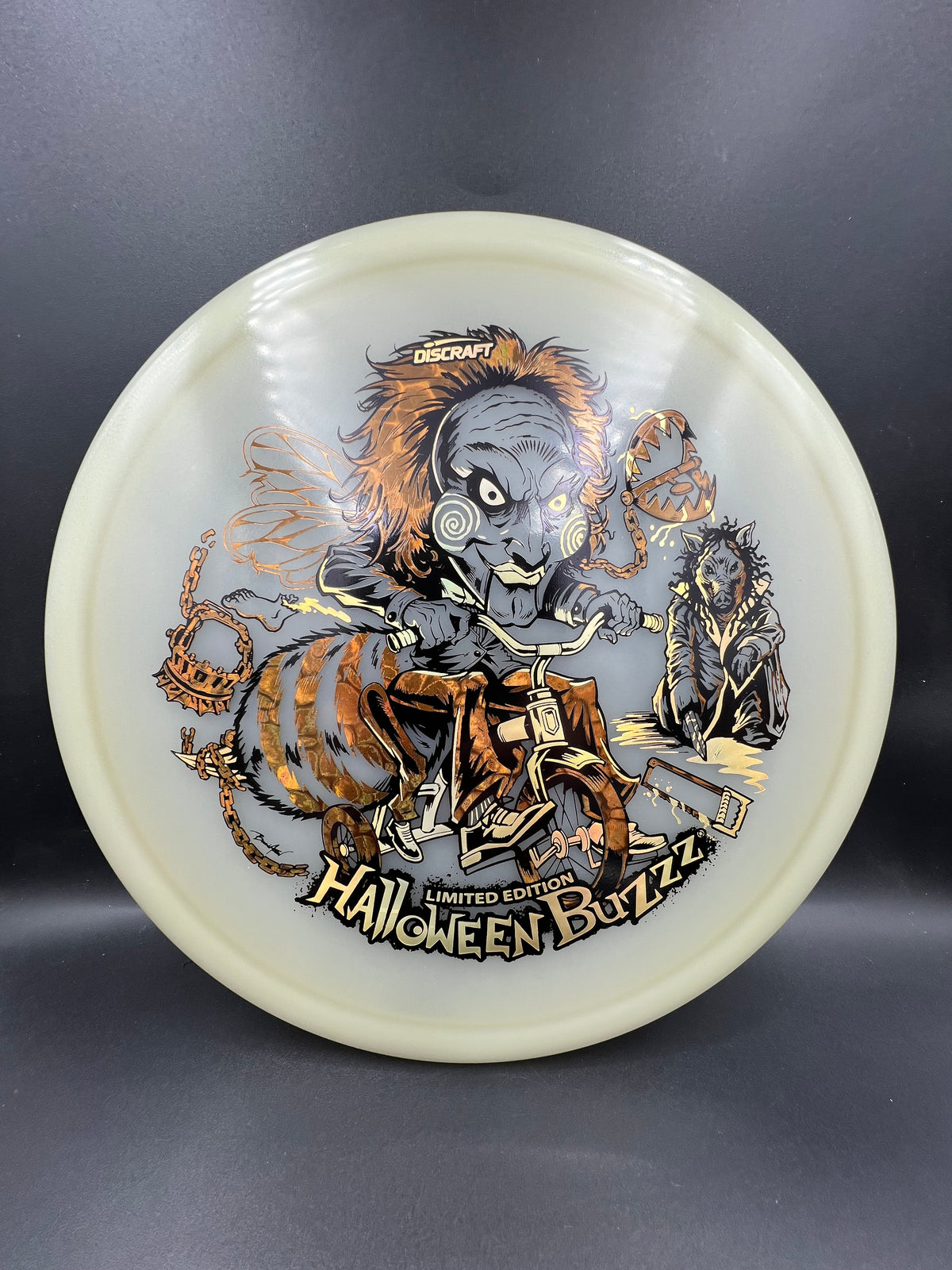 Discraft 2026 Mega Glo Halloween Buzzz Bronze Reflective - 177g+