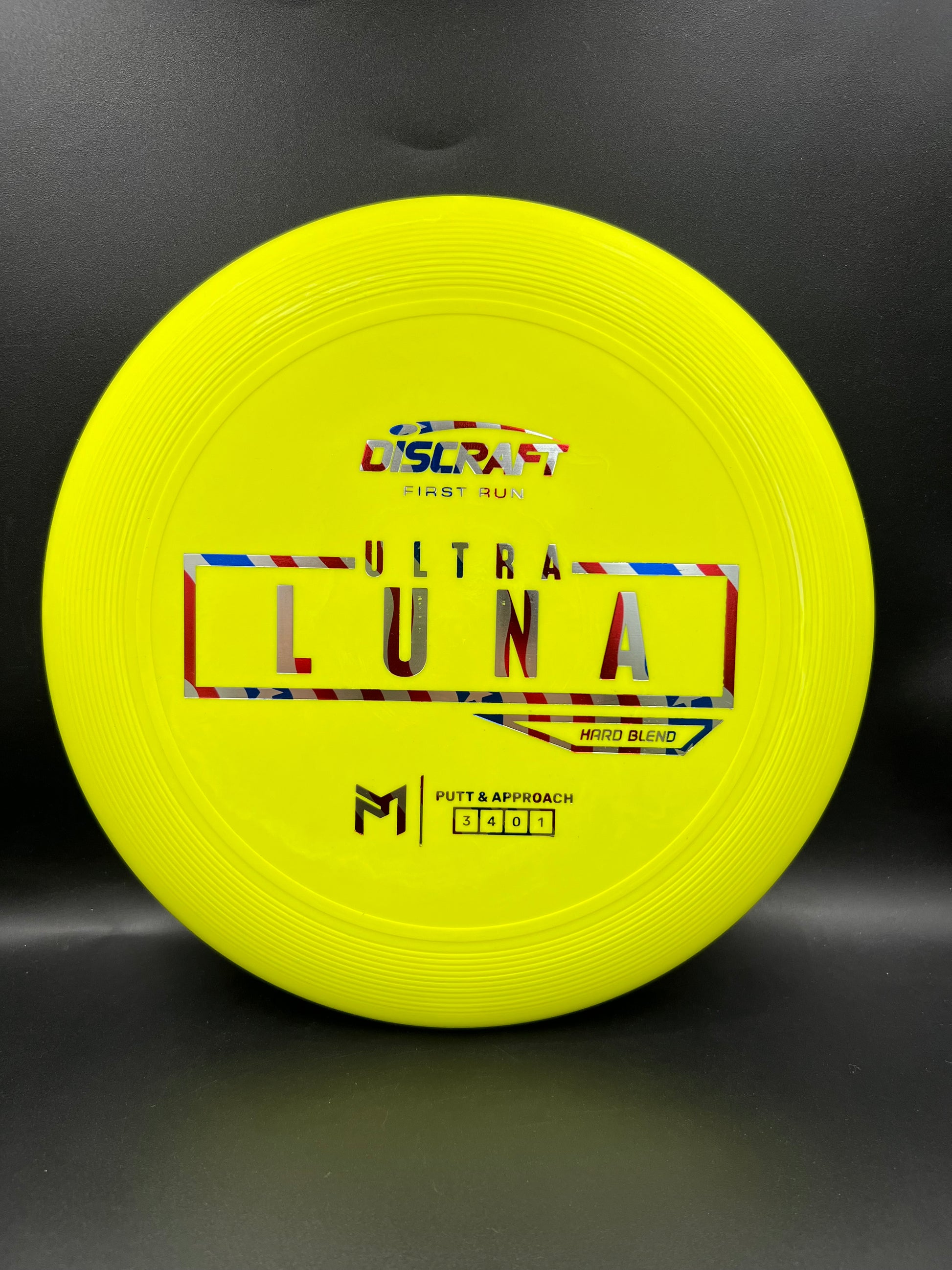 Discraft Paul McBeth First Run UltraLuna - Hard Putter Blend Yellow Flag - 172g