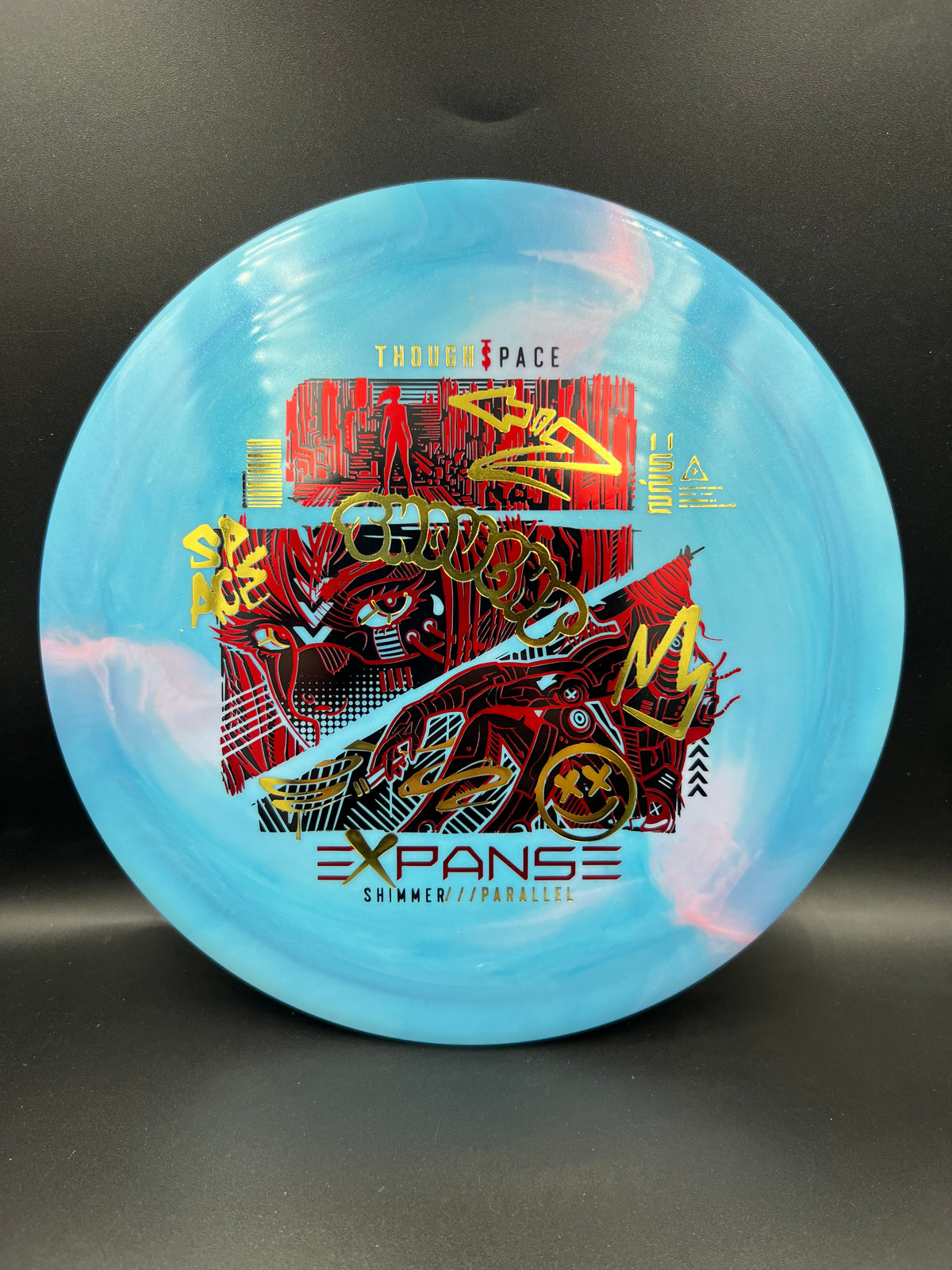 Thought Space Shimmer Parallel Expanse Sky Blue Red Gold - 165g