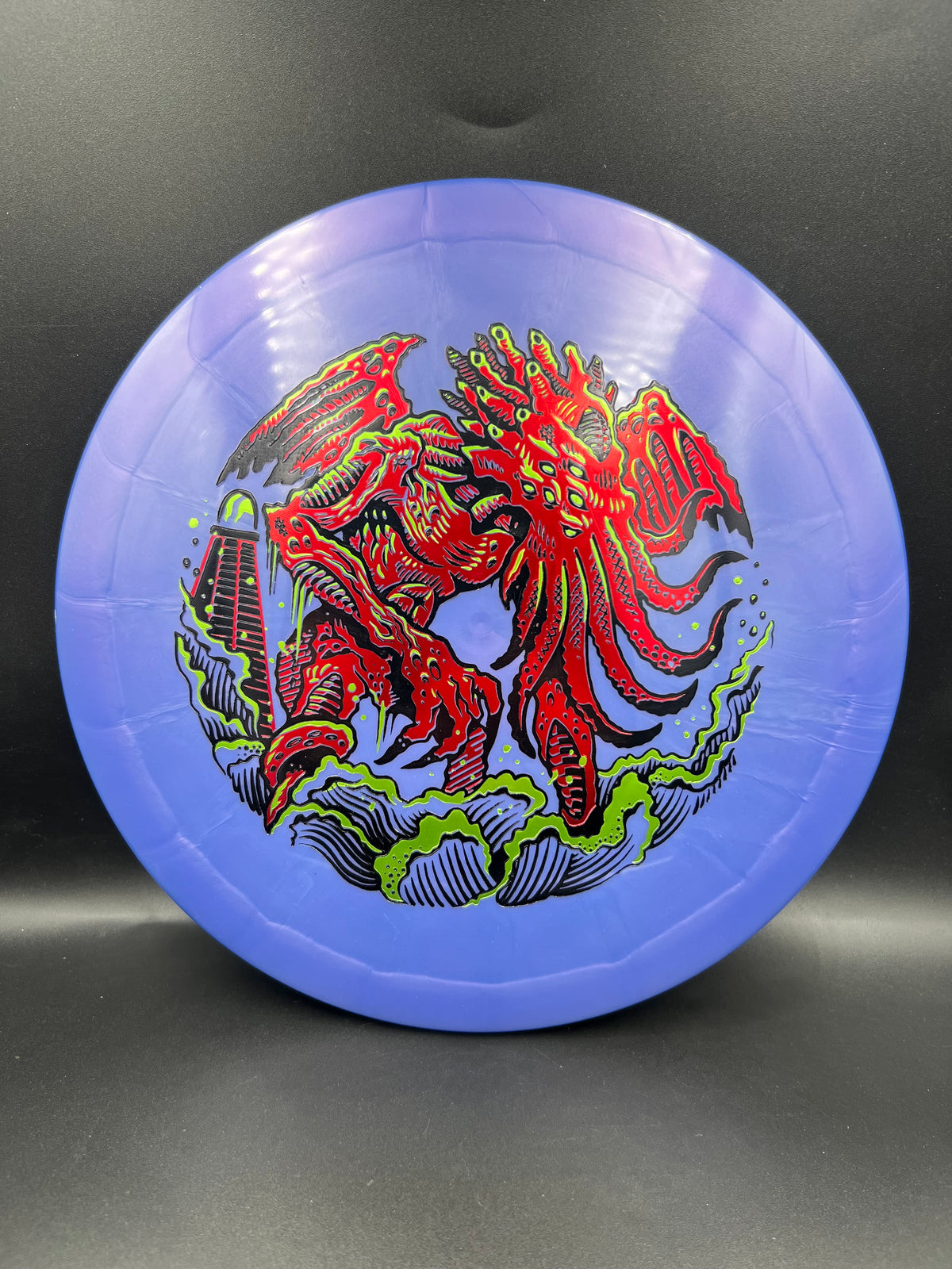 Thought Space Ethereal Omen - Cthulhu Blue Purple Red Green Stamp - 167g