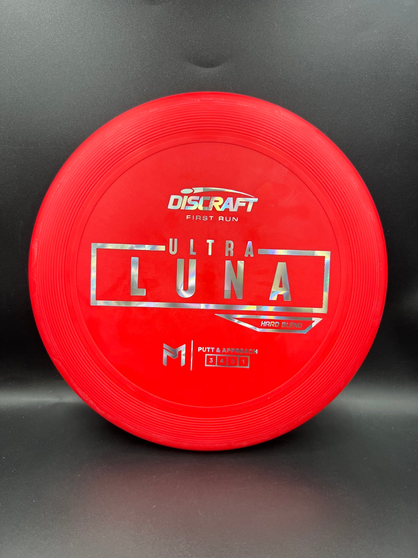 Discraft Paul McBeth First Run UltraLuna - Hard Putter Blend Red Silver - 174g