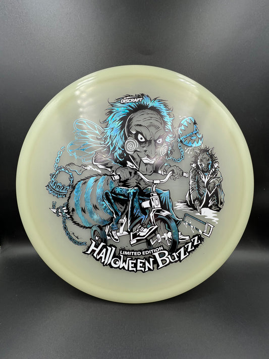 Discraft 2026 Mega Glo Halloween Buzzz White Blue Snowflakes - 177g+