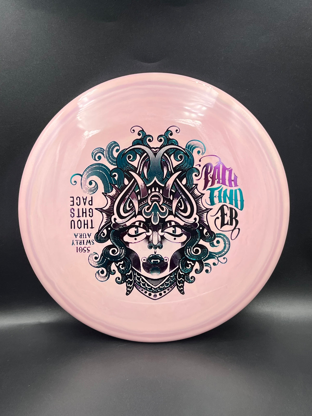 Thought Space 5501 Swirly Aura Pathfinder Pink Teal Pink Purple - 176g