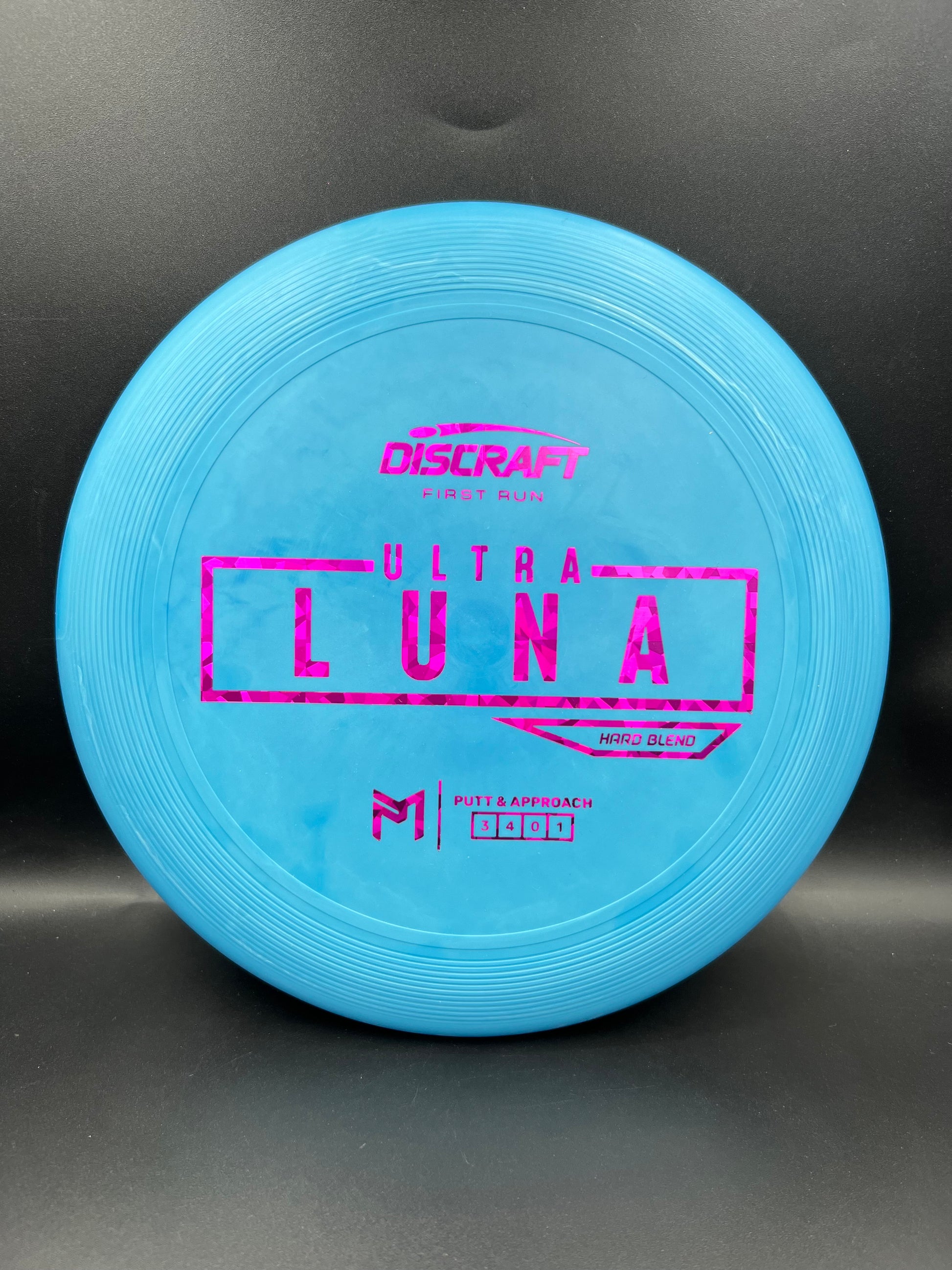 Discraft Paul McBeth First Run UltraLuna - Hard Putter Blend Blue Pink Shatter - 174g
