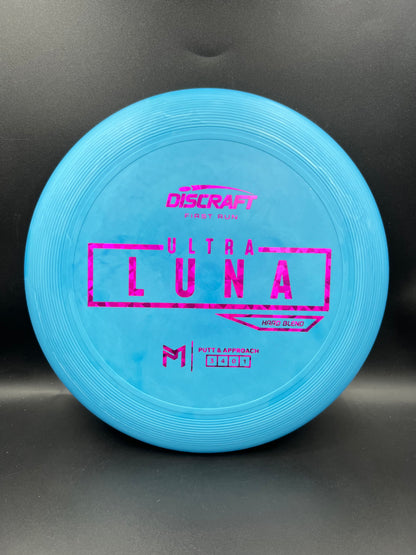 Discraft Paul McBeth First Run UltraLuna - Hard Putter Blend Blue Pink Shatter - 174g