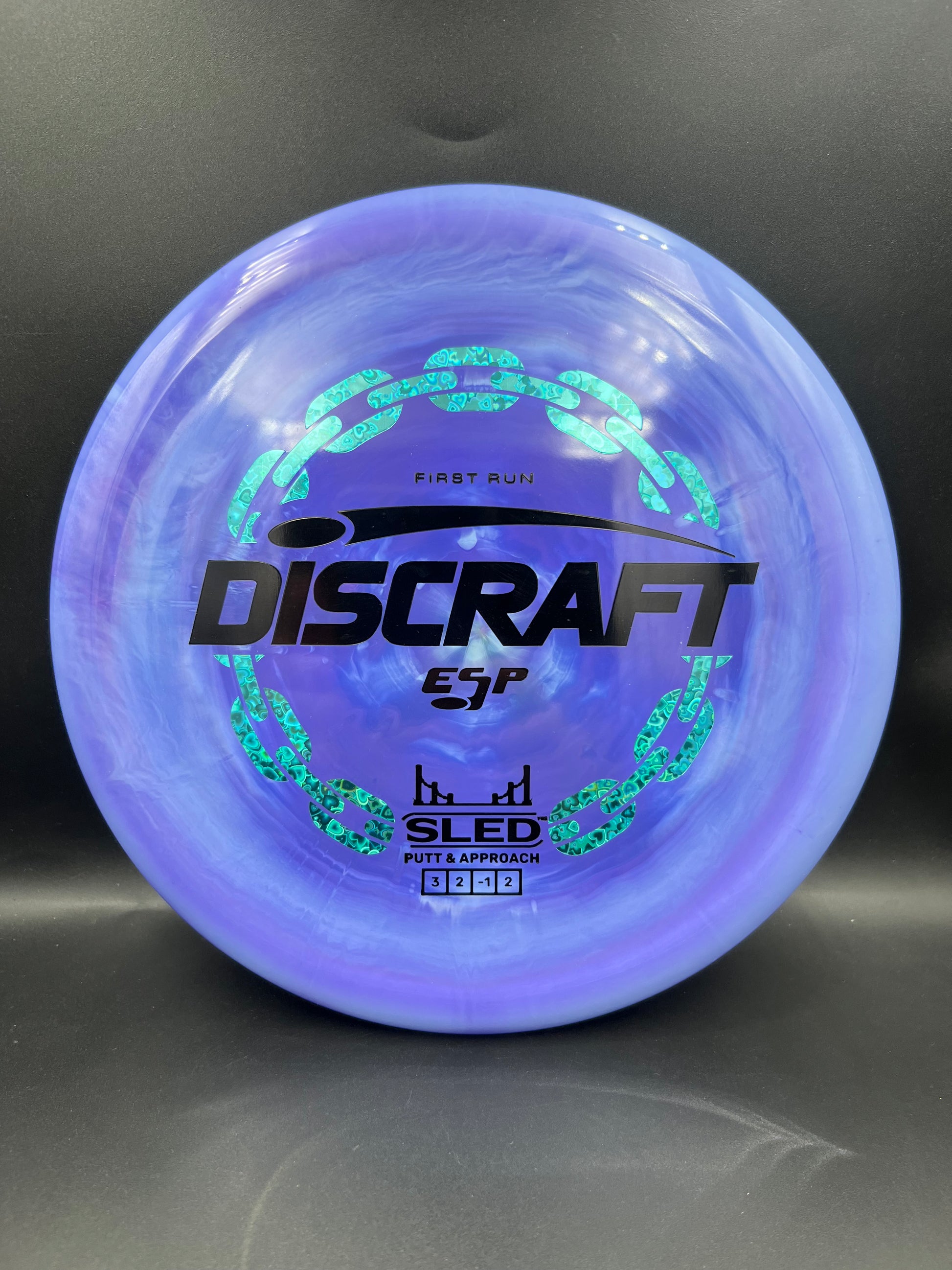 Discraft First Run ESP Sled Purple Blue Black Blue Hearts - 179g