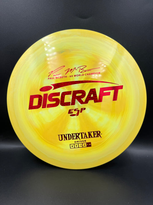 Discraft ESP Undertaker Yellow Orange Red - 168g