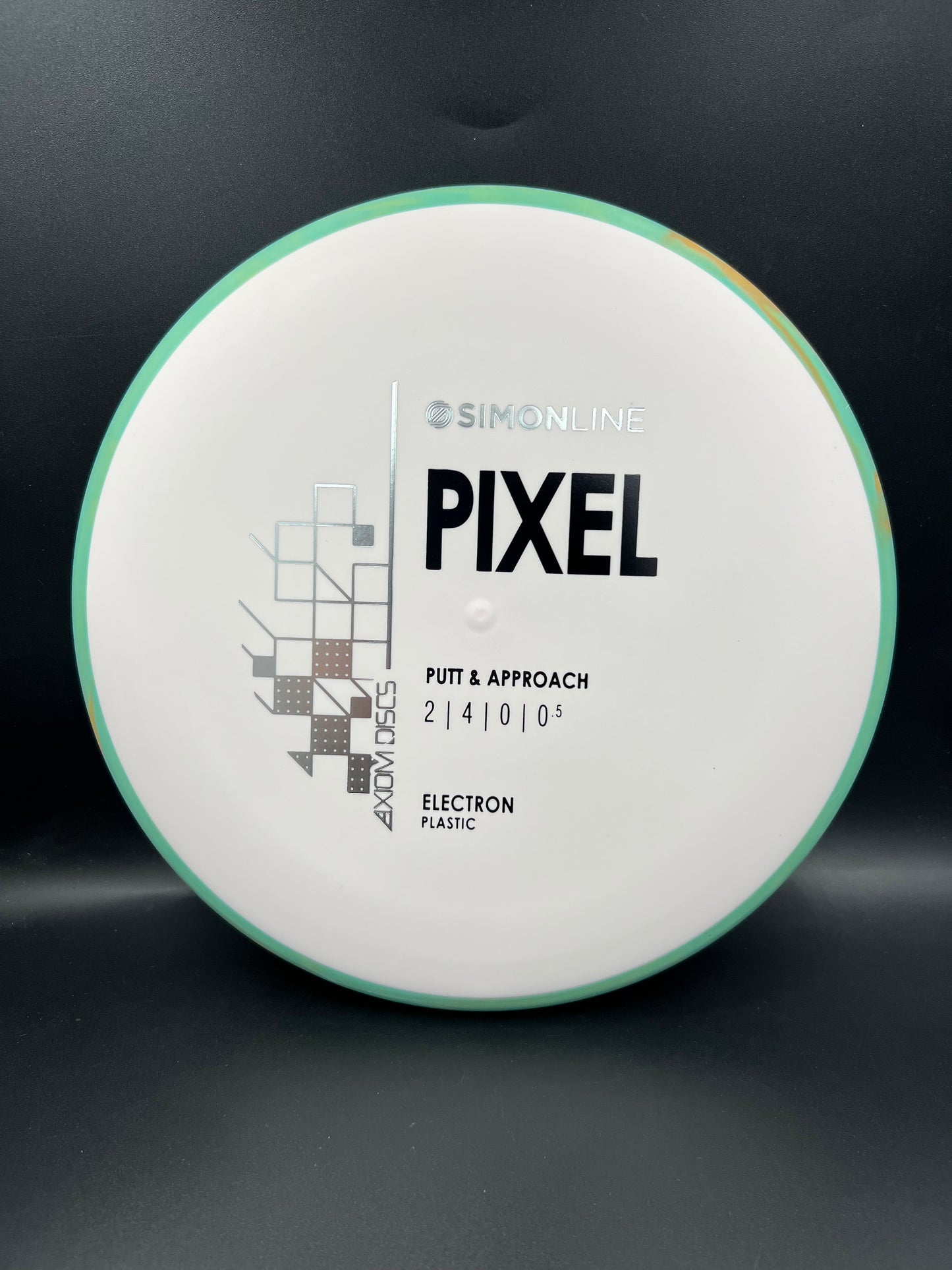 Axiom Electron Pixel Med- White Aqua Rim - 173g