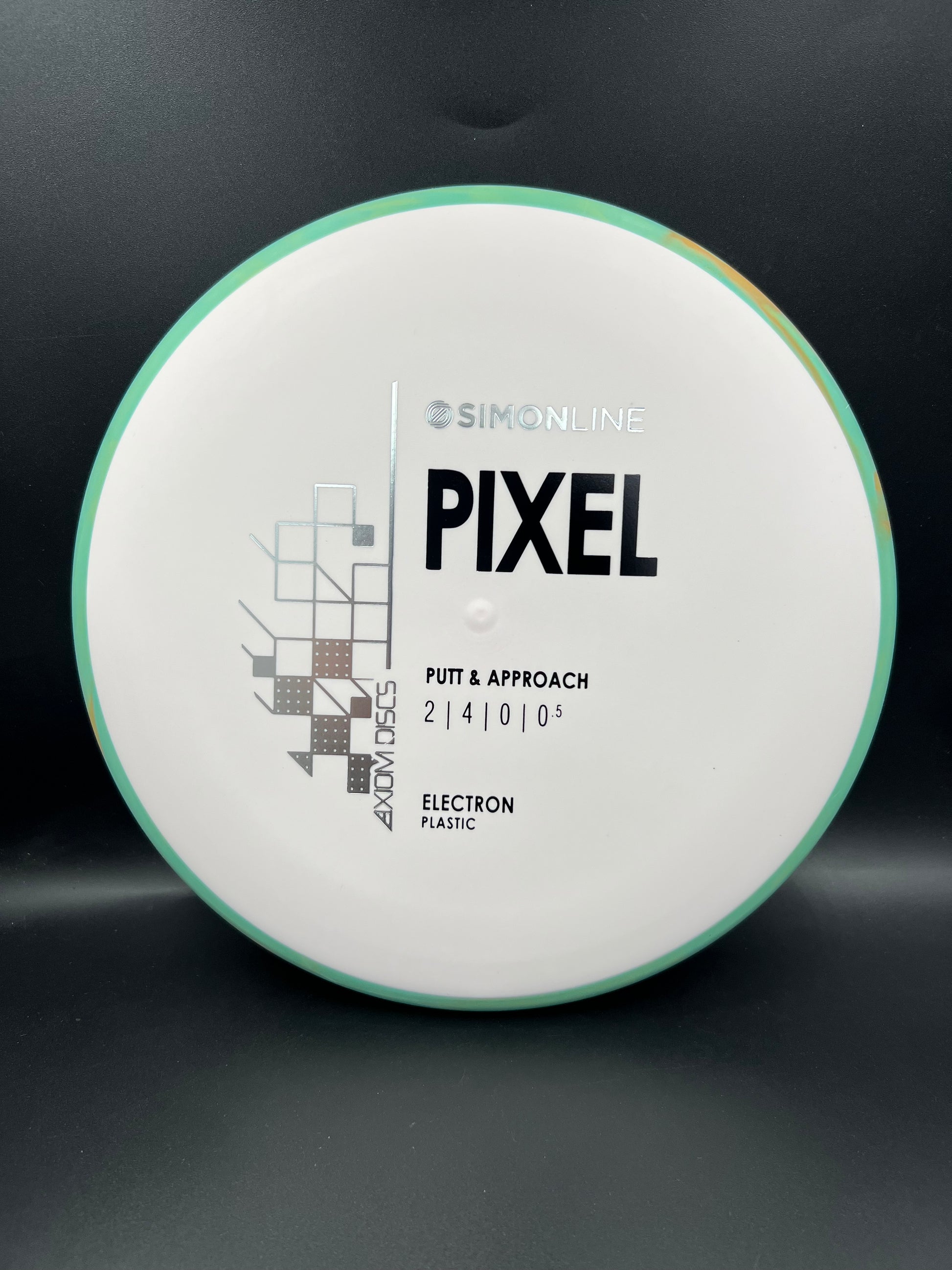 Axiom Electron Pixel Med- White Aqua Rim - 173g