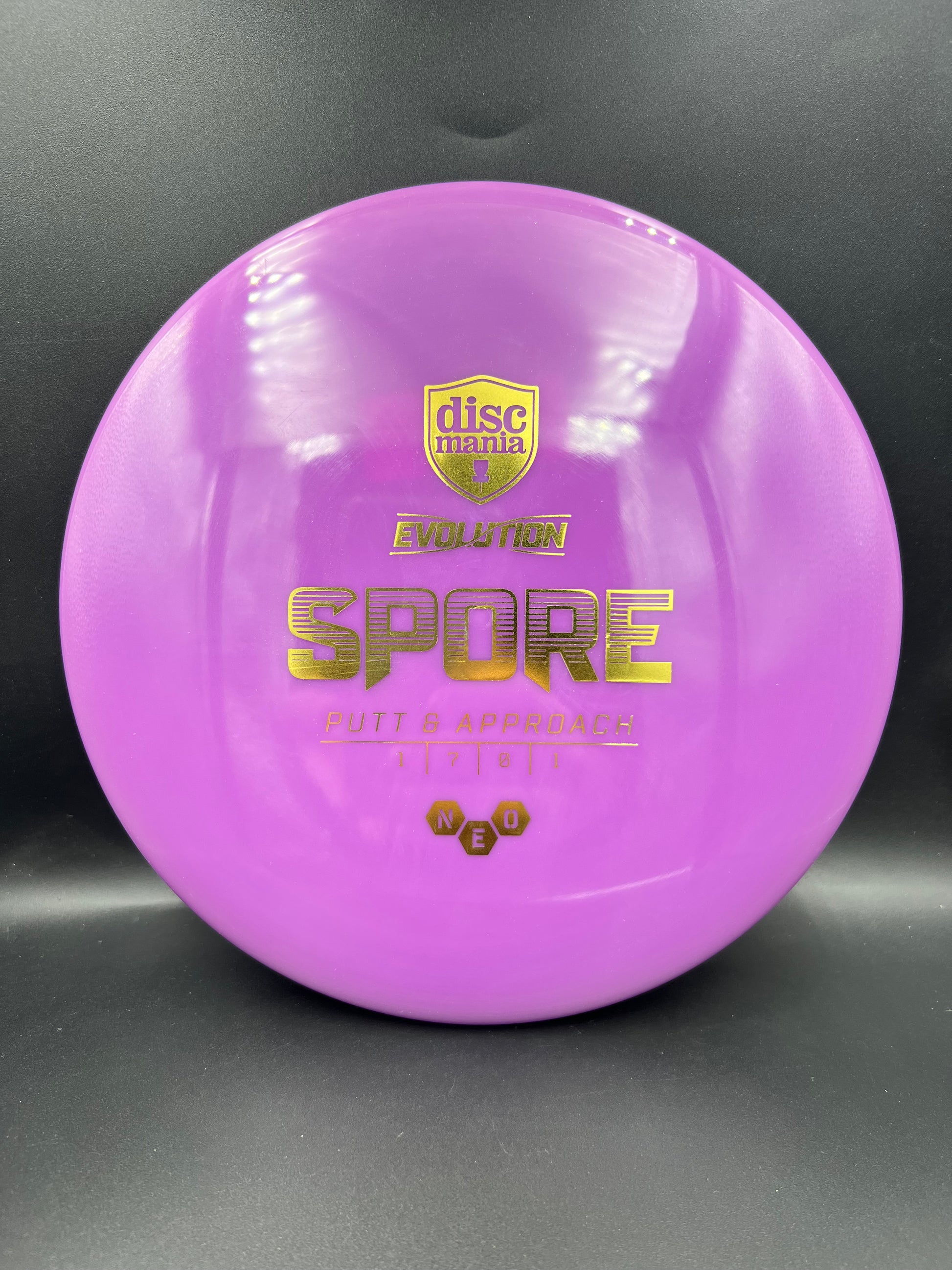 Discmania NEO Spore Purple Gold Stamp - 159g