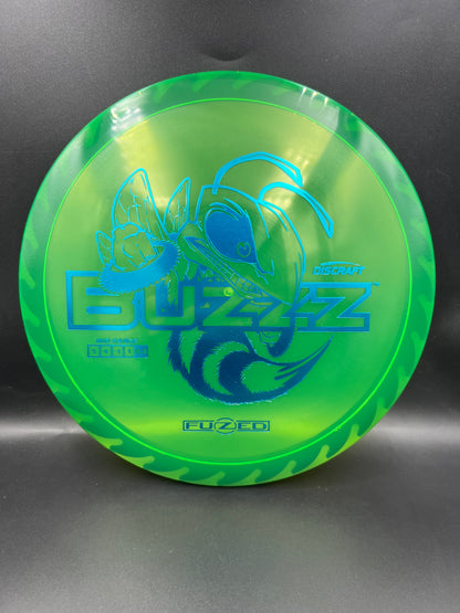 Discraft Fuzed Line Buzzz Green Black Back Flame Blue Stamp - 175g-176g