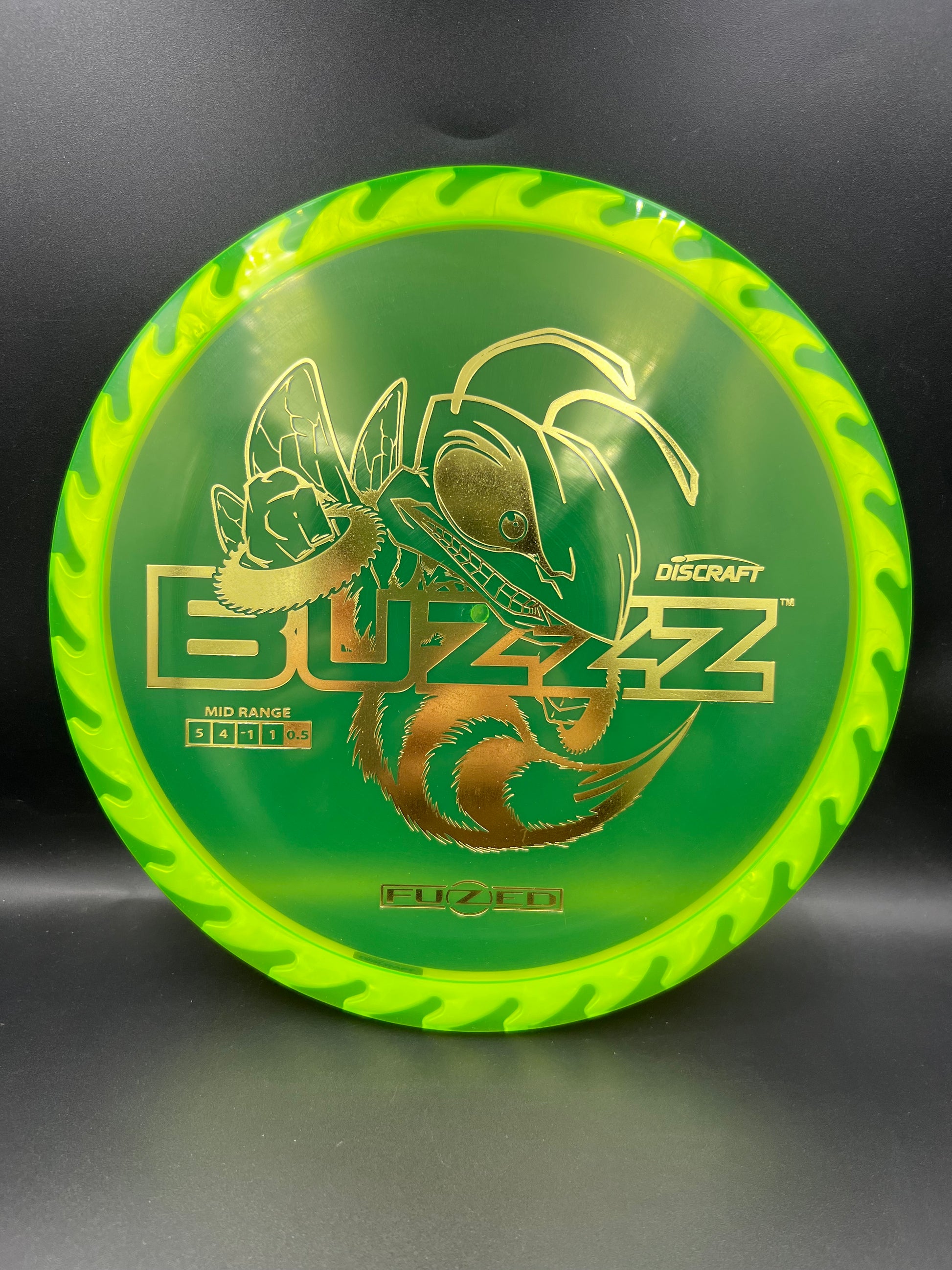 Discraft Fuzed Line Buzzz Yellow Silver Back Flame Gold Stamp - 177+