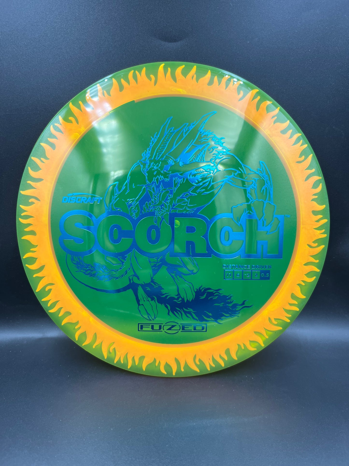 Discraft Fuzed Scorch Orange Pink Back Flame Blue Stamp - 170g-172g