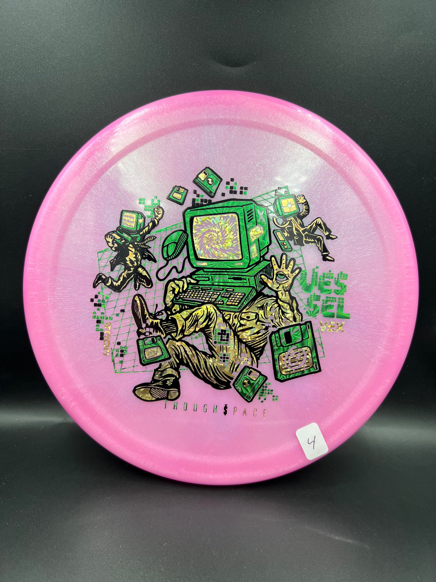 Thought Space Vex Vessel Pink Green Gold (4) - 172g