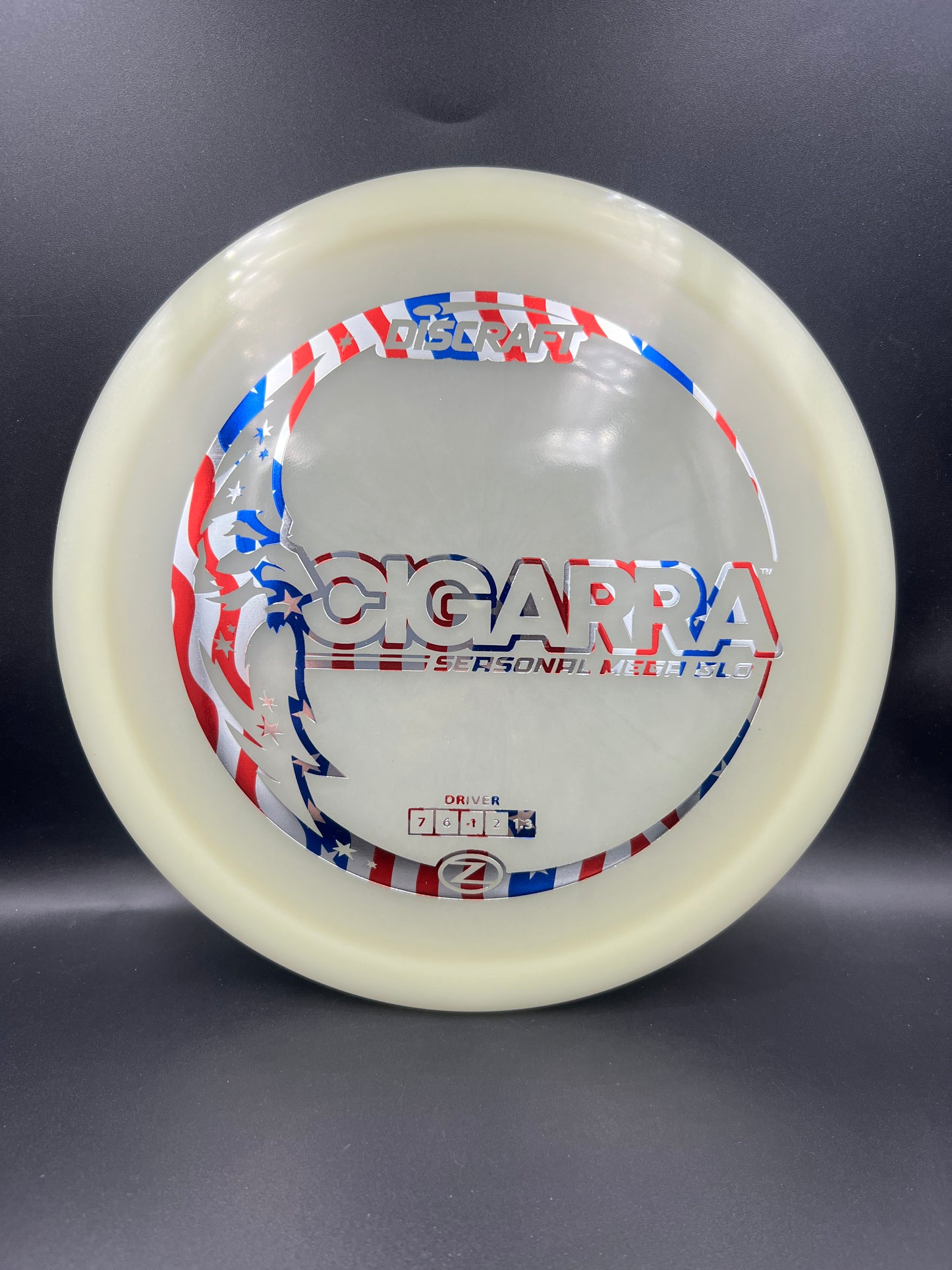 Discraft Mega Glo Cigarra Flag Stamp - 170g-172g
