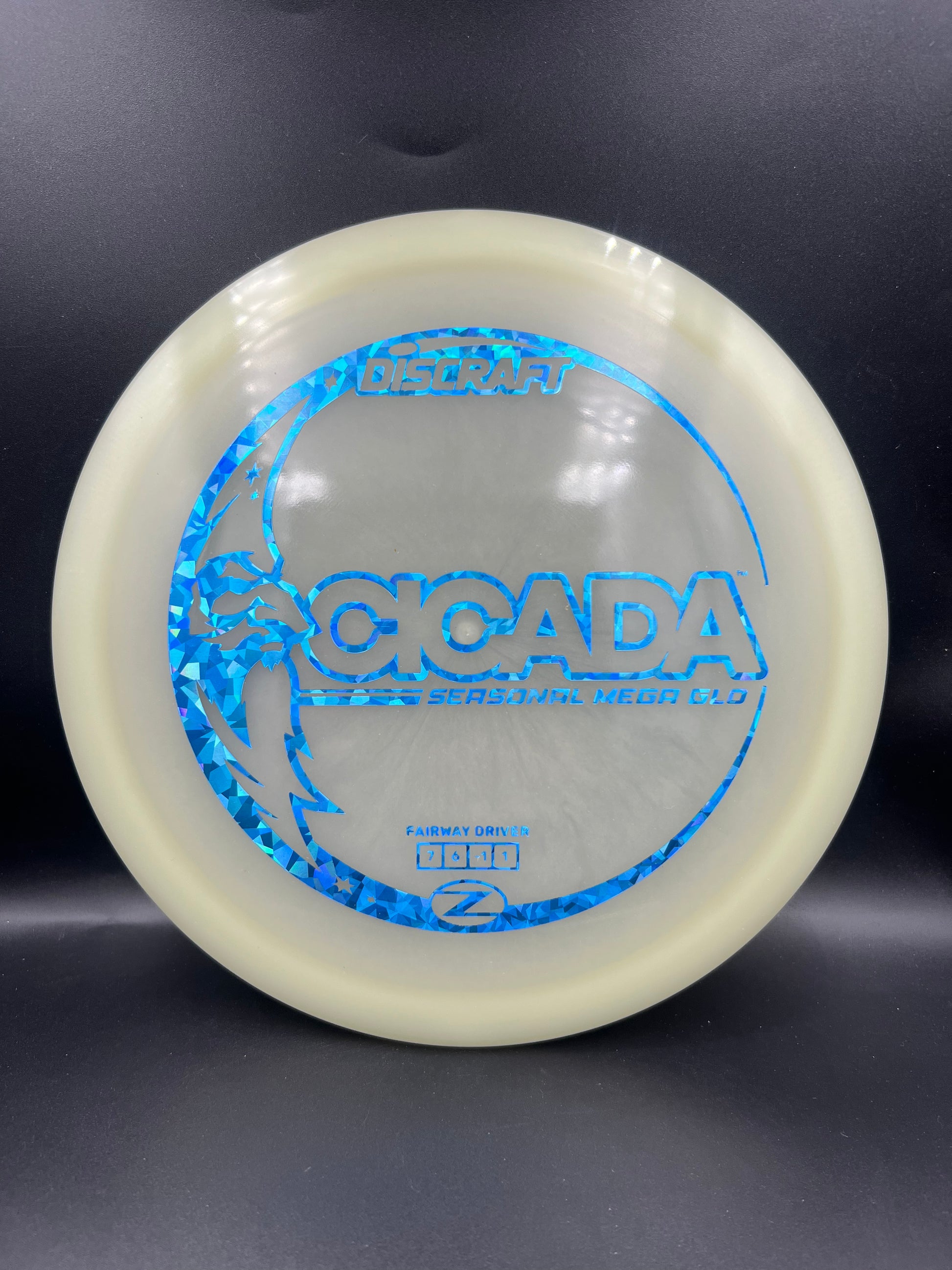 Discraft Mega Glo Cicada Blue Shatter Stamp - 175g-176g