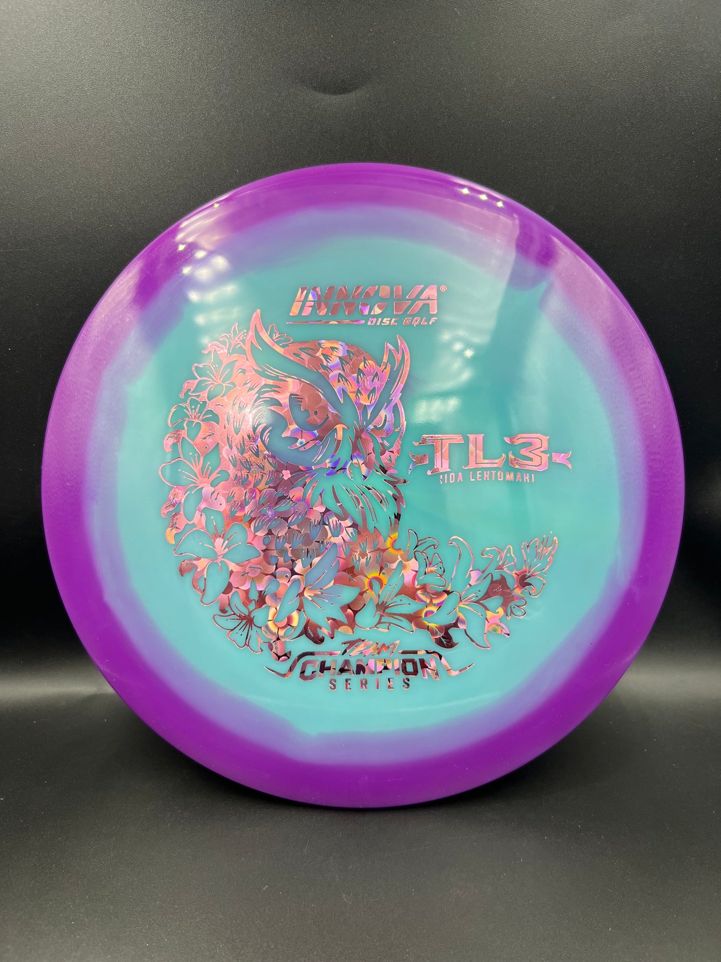 Innova Tour Series 2026 Proto Glow Halo Star TL3 Iida Lehtomäki Purple Rim Pink Flower Stamp - 173-175g