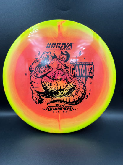 Innova Tour Series 2026 Halo Champion Gator3 Rasmus Saukkoriipi Yellow Orange Black Stamp - 173-175g