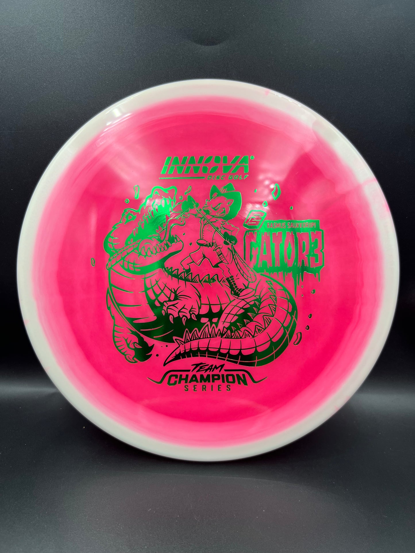Innova Tour Series 2026 Halo Champion Gator3 Rasmus Saukkoriipi White Pink Green Stamp - 173-175g