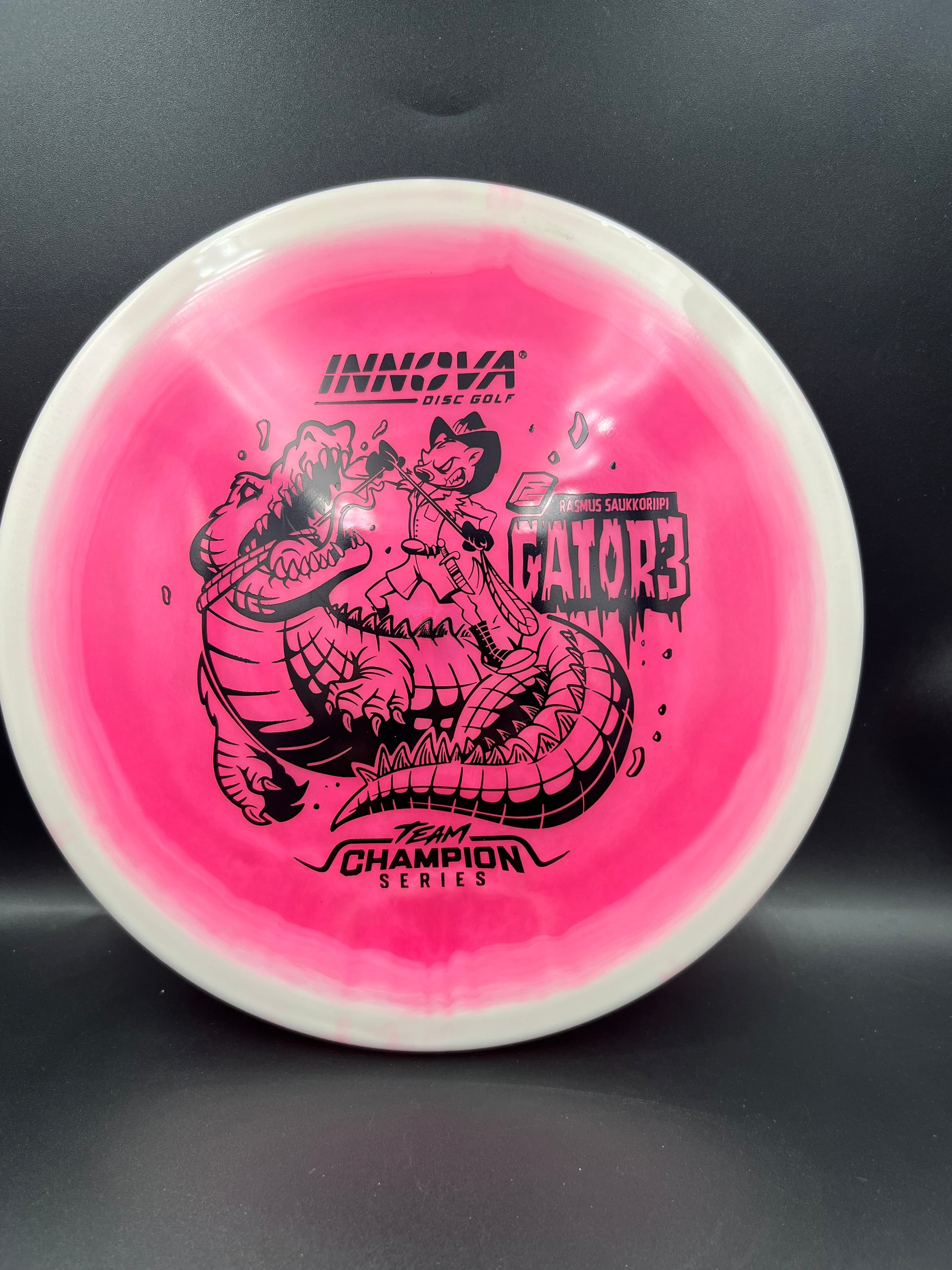Innova Tour Series 2026 Halo Champion Gator3 Rasmus Saukkoriipi White Pink Black Stamp - 173-175g