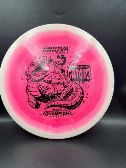 Innova Tour Series 2026 Halo Champion Gator3 Rasmus Saukkoriipi White Pink Black Stamp - 173-175g