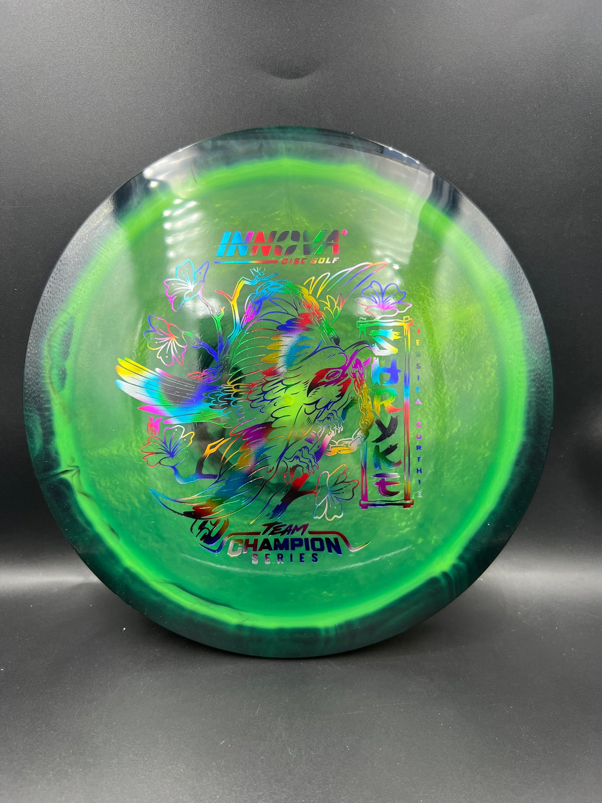 Innova Tour Series 2026 Halo Champion Shryke Jessica Gurthie Black Green Rainbow Stamp - 168g
