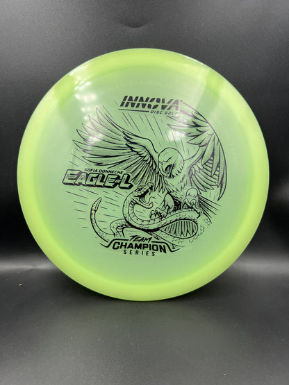 Innova Tour Series 2026 Proto Glow Champion Eagle-L Sofia Donnecke Greenish Yellow Black Stamp - 173-175g