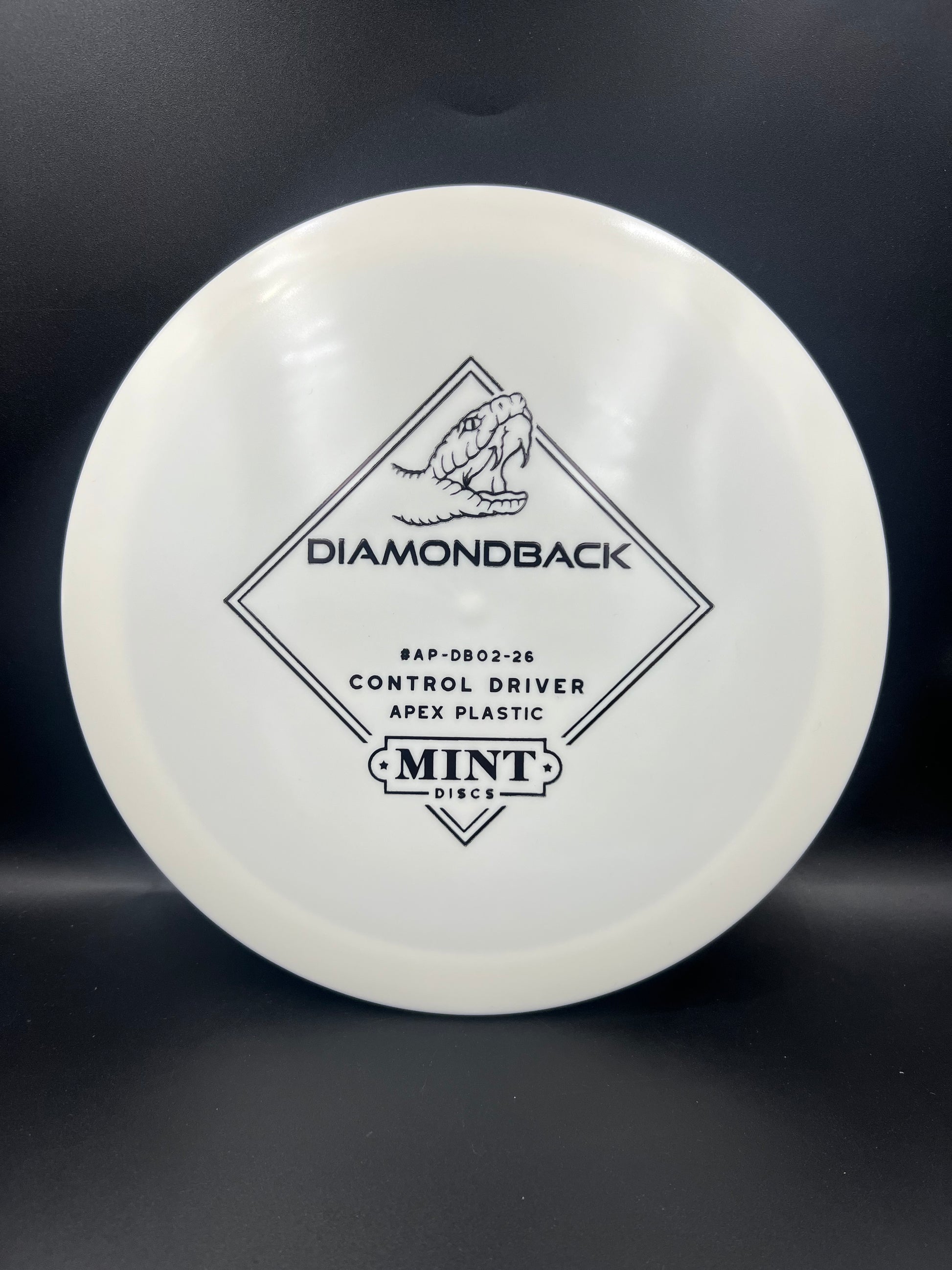Mint Discs Lightweight Apex Diamondback White Black Stamp - 156g